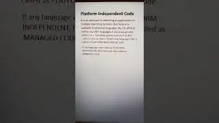Managed code or platform independent code