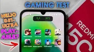 GAMING TEST on REDMI 15C (8/256) | HELIO G81-Ultra Performance (FPS drop, BATTERY drain) 🔥😱