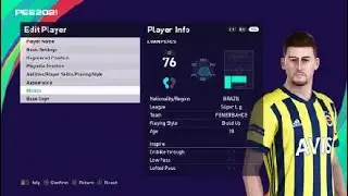 Luan peres face e football pes 2021 Fenerbahce