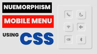 Neumorphism Mobile Icons Using CSS Only | CSS Creative Tutorial | Nizami Coding.