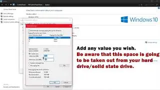 How to add more RAM to your computer (Virtual Memory)