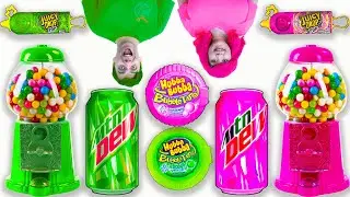 Last to Stop Eating Pink vs Green Food Wins
