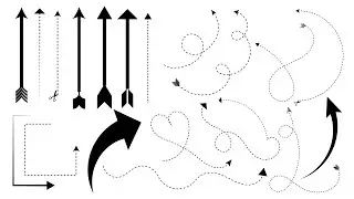 How To Make Arrow Collection Dash And Line/Curved Arrows In Illustrator | Arrow In Illustrator