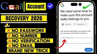 How To Recover Gmail Account without Phone Number And Recovery Email 2026 || Gmail Account Recovery