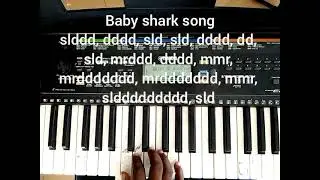 Tonic solfa of baby shark nursery rhyme
