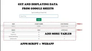 WebApp - Get and Displaying Data from Google Sheets (Part 10: Split 1 Database Into 2 Tables)