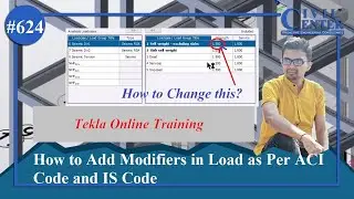 Load Modifiers in Tekla As Per ACI Code || Load Modifiers in Tekla As Per IS Code || Tekla || TSD