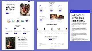 Complete Responsive insurance Website Design Using HTML and CSS || Web Creator
