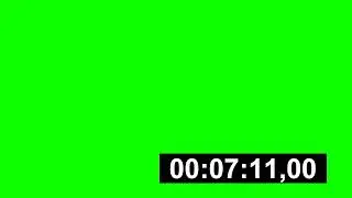 Timer Counter Timecode Black Bar 30 minutes [GREEN SCREEN]