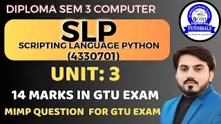 SLP (4330701) UNIT 3 MIMP QUESTIONS FOR GTU EXAM || DIPLOMA SEM 3 COMPUTER MIMP FOR GTU | SEM 3 MIMP
