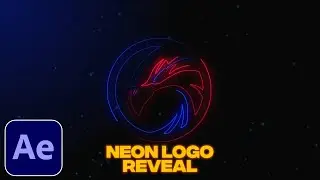 Neon Logo Reveal Animation Tutorial After Effects | No Plugins | Neon Logo Intro Tutorial