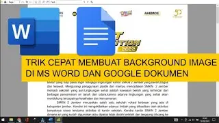 TRIK CEPAT MEMBUAT BACKGROUND IMAGE DI MS WORD DAN GOOGLE DOCS