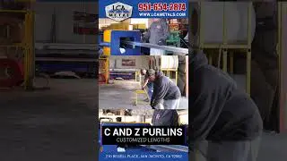 Cee and Zee purlins at customized lengths 