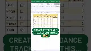Create Attendance Tracker in Excel 