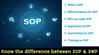 SOP Training Video | Importance of SOP | What to check in SOP #sop #swp #safety