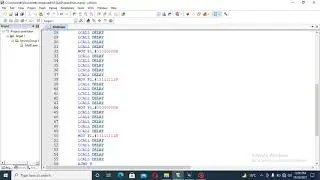 Assembly language program of LEDs blinking