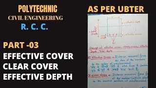 LECTURE -06 CONCEPT OF EFFECTIVE COVER,CLEAR COVER, EFFECTIVE DEPTH, TOTAL DEPTH 