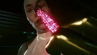 Close up of Hanako putting Saburo into Yorinobu. Cyberpunk 2077