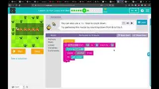 Lesson 15 | For Loops  with Bee | Code.org