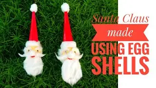 Diy Christmas tree ornaments 2020 |How to make egg shell Santa Claus|How to make Santa Claus at home