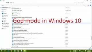 How to enable god mode in Windows 10