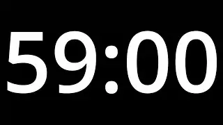 59 MINUTE TIMER with alarm - COUNTDOWN Clock Alarm