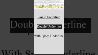 Single, Double & Space Underline in MS Word Using Shortcut Keys | No Mouse Needed!