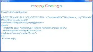HTML | Image Vertical align baseline