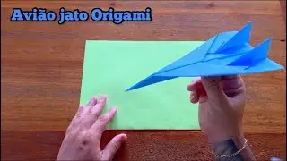 Avião jato de papel - Como fazer  dobradura Origami