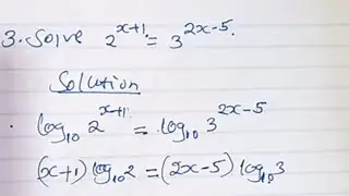 HOW  TO SOLVE INDICIAL EQUATIONS// how to solve certain equations involving powers.