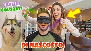 TINGO i CAPELLI del mio RAGAZZO di NASCOSTO! 🙈 😱 🫣