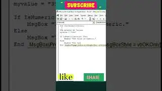 How to use "Is Numeric Function" In VBA | Visual Basic Application