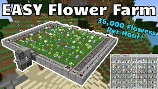 EASY Flower Farm - Max Efficiency (Minecraft Java)