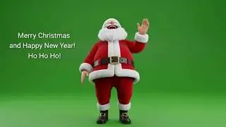 FREE 4K Green Screen Santa Claus Talking VFX Waving & Merry Christmas' Sound Loopable