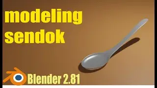 7 MENIT Modeling Sendok dengan Blender