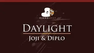 Joji & Diplo - Daylight - HIGHER Key (Piano Karaoke Instrumental)