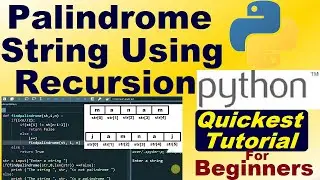 Check if string is palindrome using recursion in python | Learning Python 