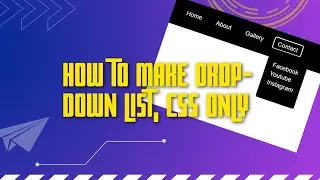 Drop-down menu Using CSS only 2021