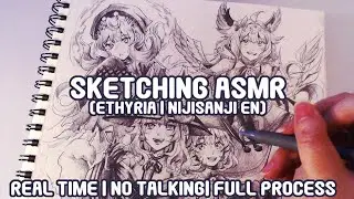 Sketching ASMR ETHYRIA| Real Time + Full Process | No Talking