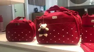 Kit bolsa maternidade pérola vermelho