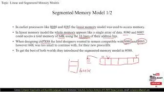 FACULTY492-CS233-KUST-2020 1-L06-V1-Linear & Segmented Memory Models