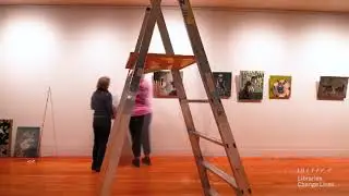 Installing the Oh Birds! exhibition