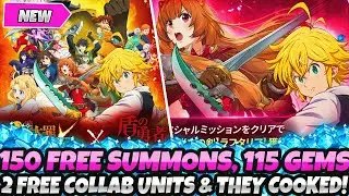 *BREAKING NEWS* MASSIVE COLLAB BUFFS! 2 FREE SHIELD HERO UNITS, 150+ SUMMONS, 115+ GEMS! THEY COOKED