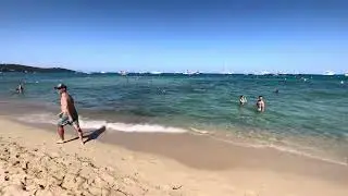 #SaintTropez #StTropez #strand van Pampelonne | wandelen op het strand | beroemde strandclubs.