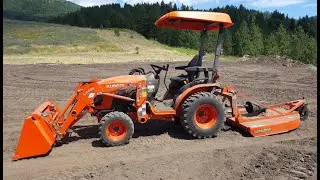 Kubota B2301, Landpride RCR 1242 bush hog blade removal & sharping.