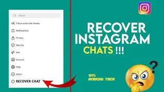 How to recover Instagram chats 🤯 | recover chats | Sticky tech