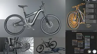 Low-Poly E-Bike Aluminium Version (Blender-3D)