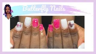 ENCAPSULATED BUTTERFLY NAILS | ACRYLIC NAIL TUTORIAL