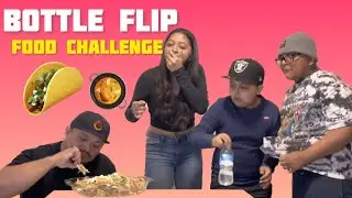 WATER BOTTLE FLIP FOOD CHALLENGE
