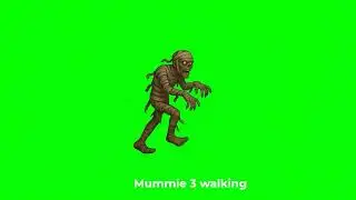 Mummy – 2D Game Asset Green Screen Animation Walking, Silly Walk & Explosion Versions